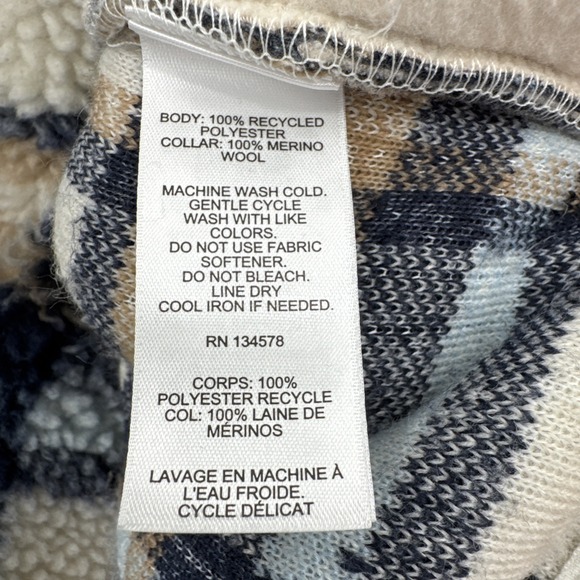 Vineyard Vines Super Shep Pullover Mens M Plaid Sherpa Fleece Half Zip - Picture 6 of 14